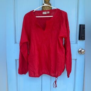 Chico's Silk Red Blouse size 2